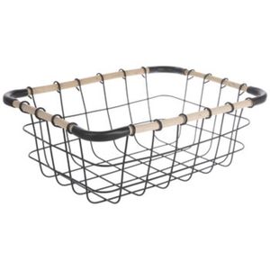 Black wire metal basket